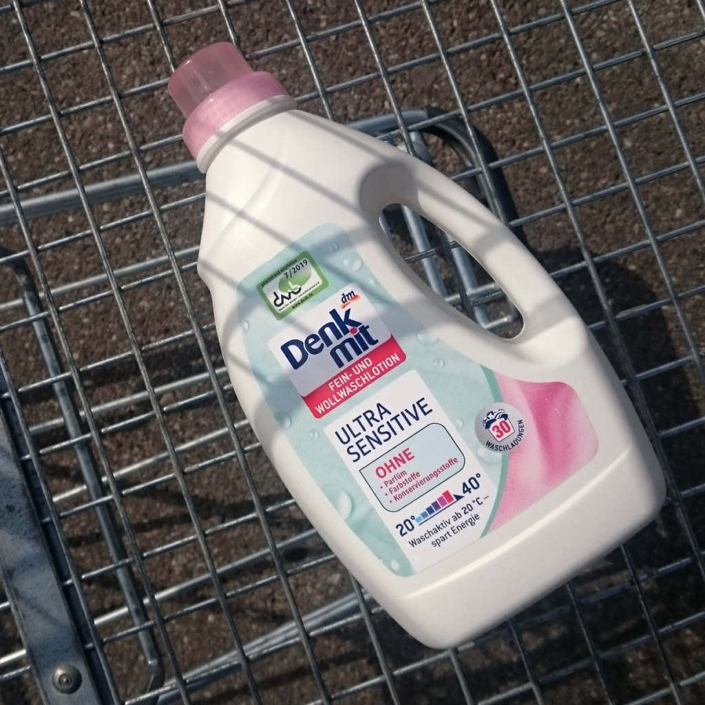 A bottle of gentle detergent.